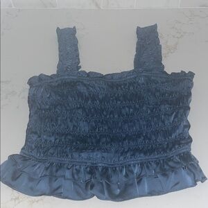 Elegant Navy Blue Women's Top